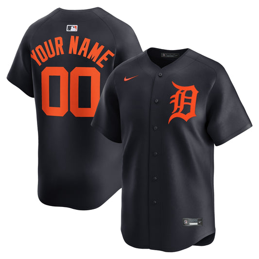 Detroit Tigers Nike Alternate Limited Custom Jersey - Navy