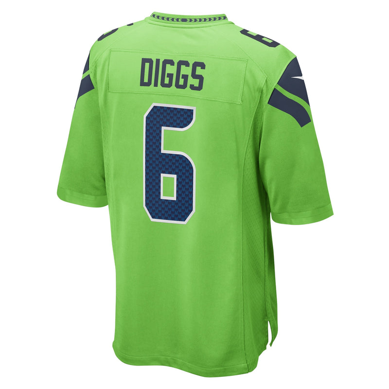 Quandre Diggs Seattle Seahawks Nike Game Jersey - Neon Green