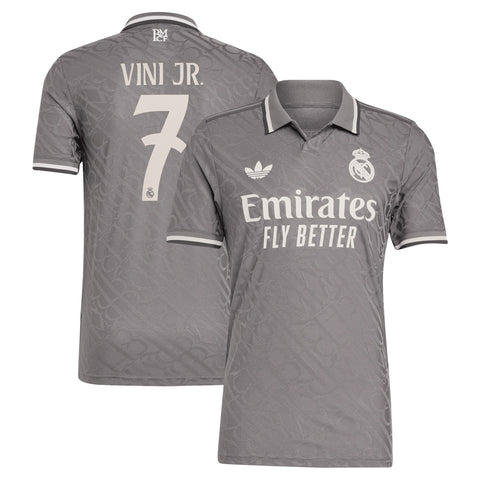 Real Madrid adidas Third Authentic Shirt 2024-25 with Vini Jr. 7 printing