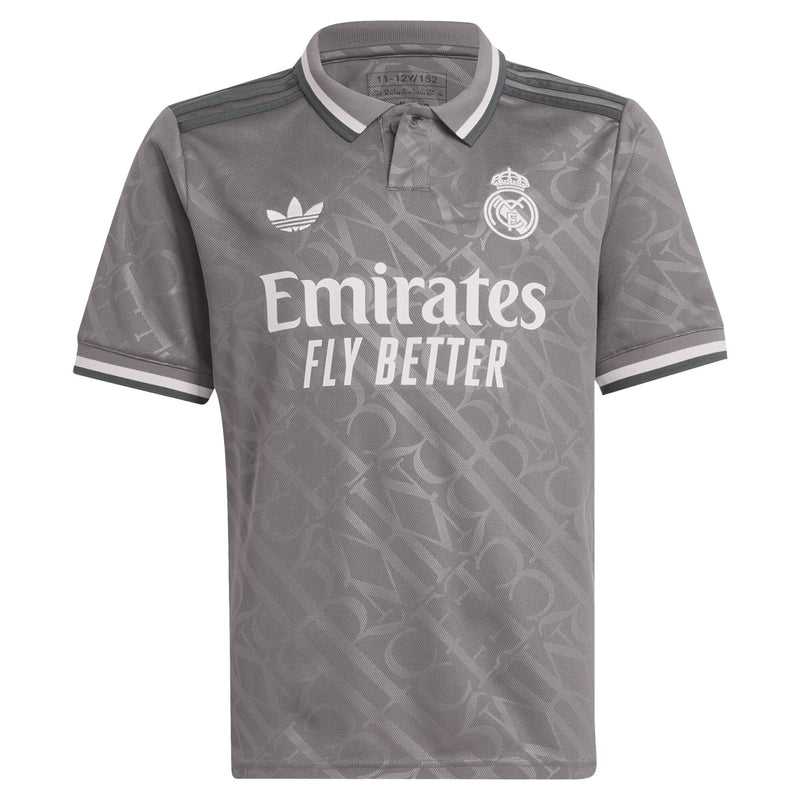 Real Madrid adidas Third Shirt 2024-25 - Kids with Bellingham 5 printing Authentic