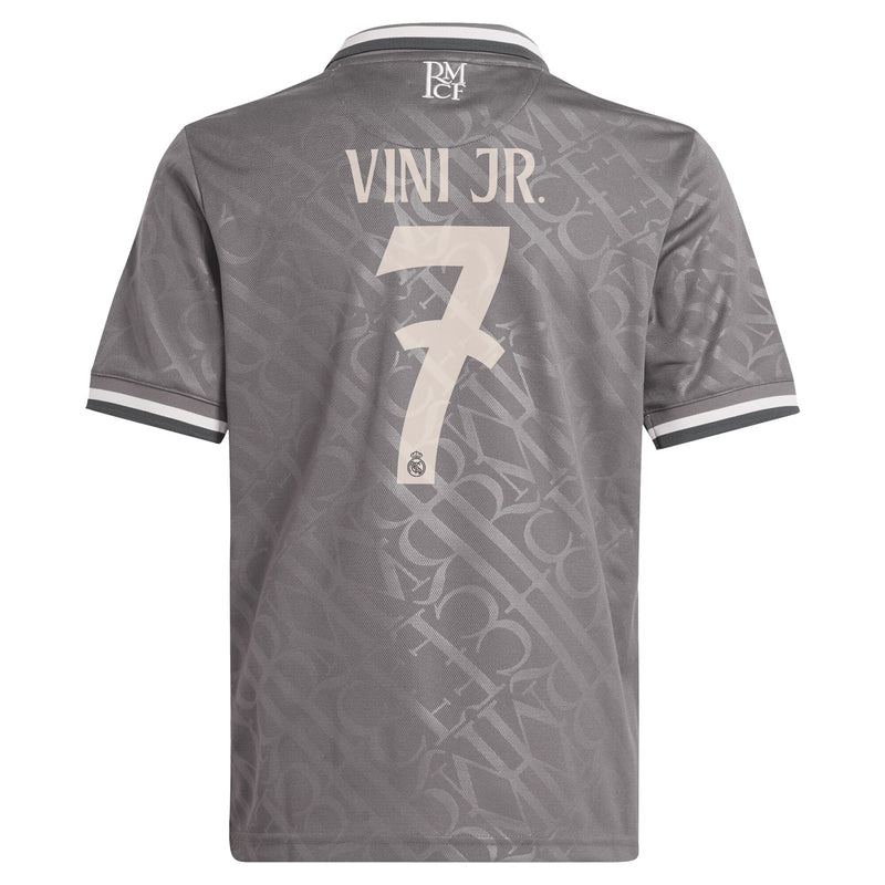 Real Madrid adidas Third Shirt 2024-25 - Kids with Vini Jr. 7 printing