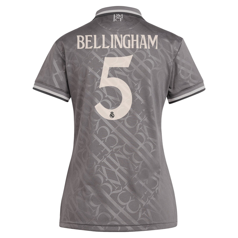 Real Madrid adidas Third Shirt 2024-25 - Womens with Bellingham 5 printing