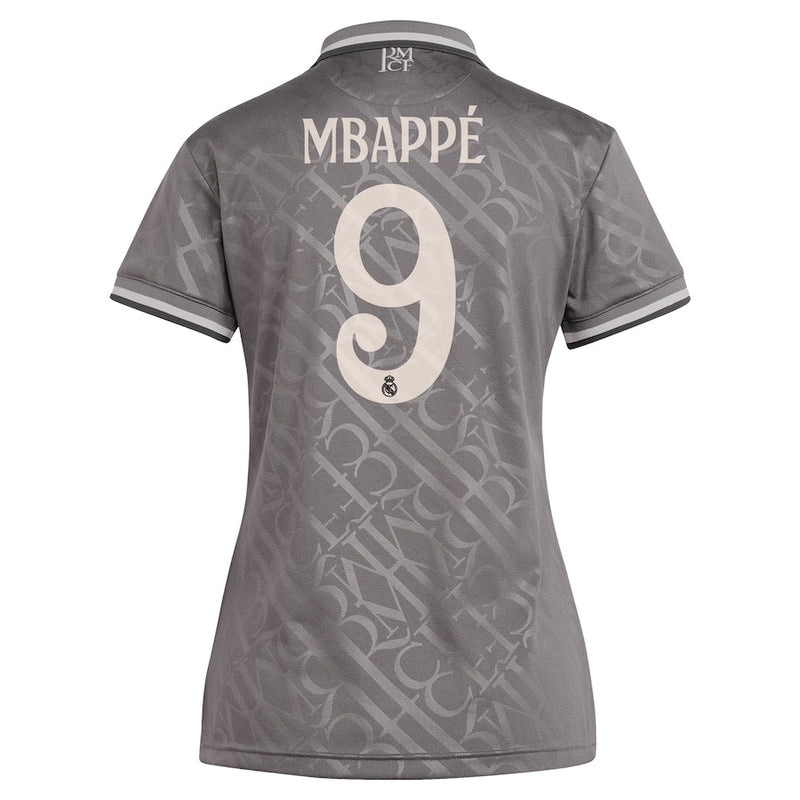 Real Madrid adidas Third Shirt 2024-25 - Womens with Mbappé 9 printing