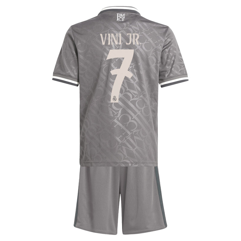 Real Madrid adidas Third Youthkit 2024-25 with Vini Jr. 7 printing