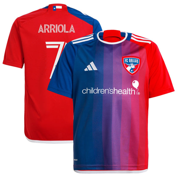 Paul Arriola FC Dallas adidas Youth 2024 After Burner Player Jersey – Navy