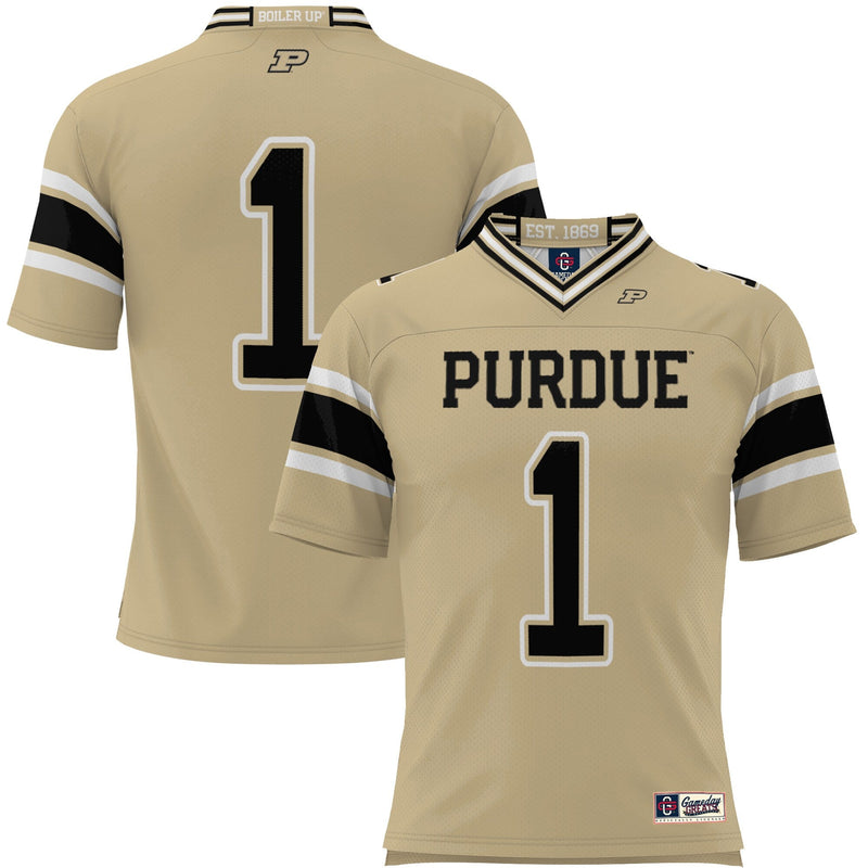 #1 Purdue Boilermakers GameDay Greats Youth Endzone Football Jersey - Gold