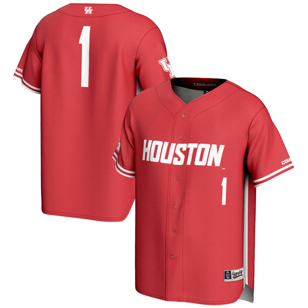 #1 Houston Cougars GameDay Greats Youth Lightweight Baseball Jersey - Red